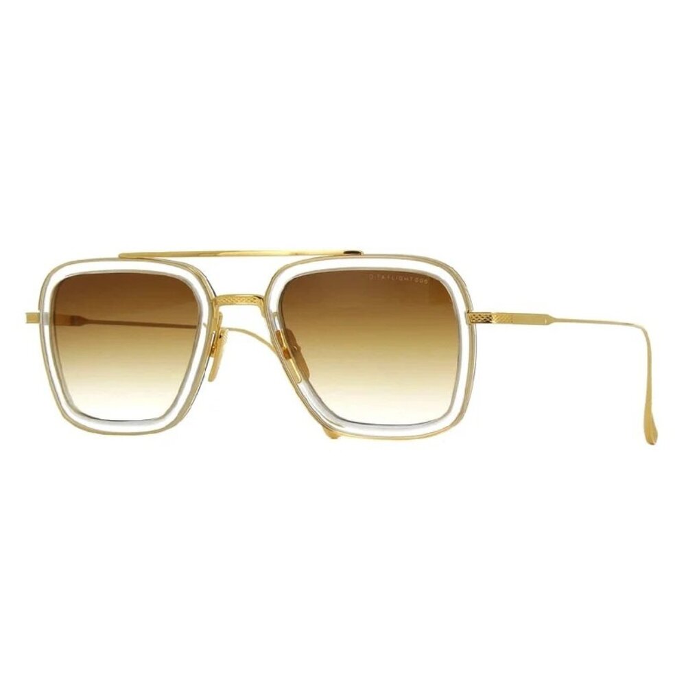NEW  DITA SUNGLASSES YELLOW GOLD AVIATOR MEN EYEWEAR DITA